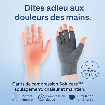 Gants Compression Main – Maintien Doigts et Articulations | Solucare